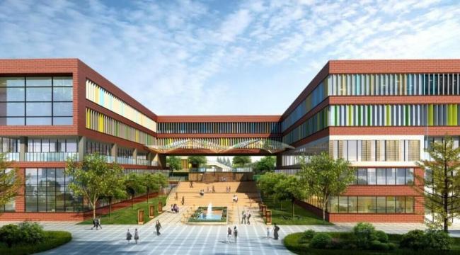 Sketchup学校模型|多层中小学学校，教学楼，教育建筑，现代风格