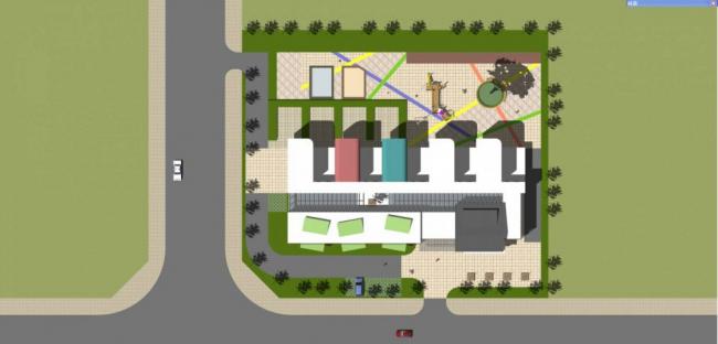 Sketchup学校模型|多层幼儿园学校，教育建筑，现代风格
