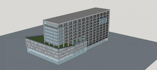 Sketchup办公模型|小高层办公楼，现代风格