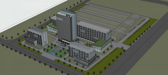 Sketchu工业厂房|烟台东方电子产业园，多层高层混合，办公厂房，工业建筑，现代风格