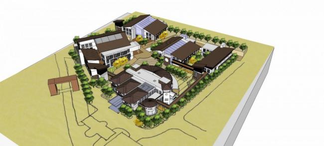 Sketchup酒店模型|多层度假酒店，欧式古典风格