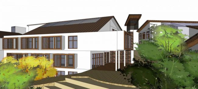 Sketchup酒店模型|多层度假酒店，欧式古典风格