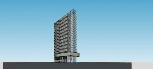 Sketchup办公模型|高层办公楼，写字楼，现代风格