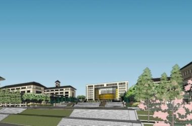 Sketchup学校模型|多层中小学学校，教学楼，教育建筑，新中式风格-BIM建筑网