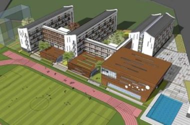 Sketchup学校模型|多层中小学学校，教学楼，教育建筑，新中式风格-BIM建筑网