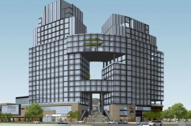 Sketchup办公模型|高层办公写字楼大厦，多层商业街，现代风格-BIM建筑网