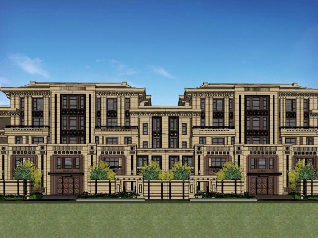 Sketchup住宅模型|多层住宅，花园洋房，居住建筑，古典风格