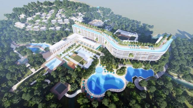 Sketchup酒店模型|多层度假酒店，现代风格