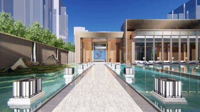 Sketchup商业模型|多层休闲会所，新中式风格，商业建筑