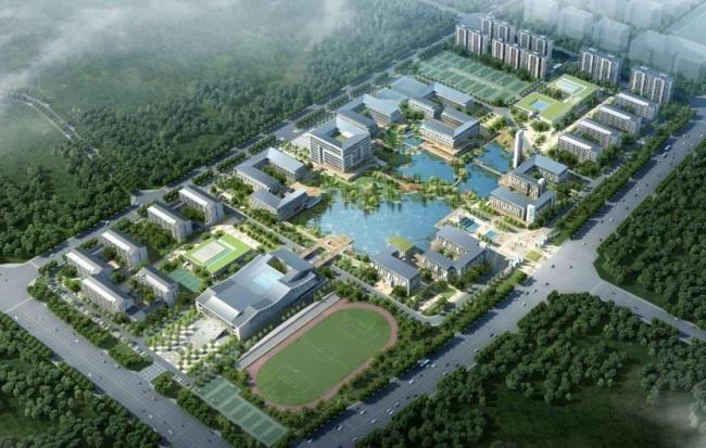 Sketchup学校模型|多层中小学学校，徽派教学楼，教育建筑，中式风格