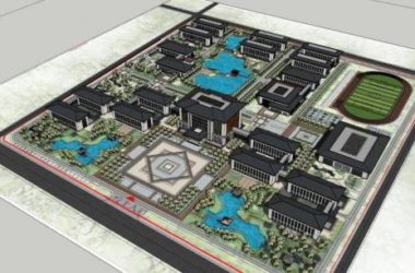 Sketchup学校模型|多层中小学学校，教学楼，教育建筑，中式风格-BIM建筑网