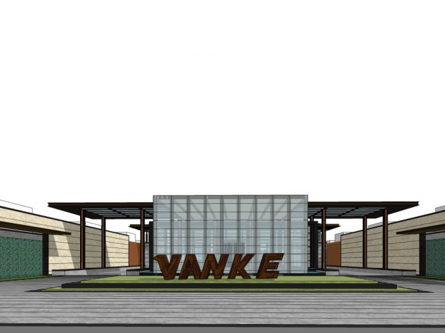 Sketchup商业模型|多层售楼处，现代风格，商业建筑