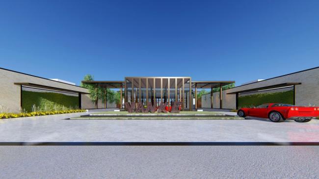 Sketchup商业模型|多层售楼处，现代风格，商业建筑