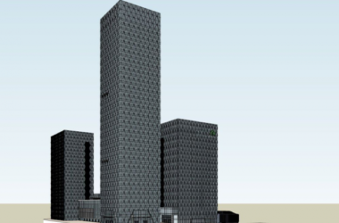 Sketchup综合体模型|超高层商业综合体，办公写字楼，现代风格-BIM建筑网