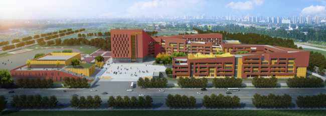 Sketchup学校模型|多层中学学校，教育建筑，现代风格