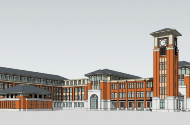 Sketchup学校模型|多层中小学学校，教育建筑，古典风格-BIM建筑网