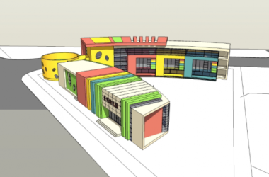 Sketchup学校模型|多层幼儿园学校，教育建筑，现代风格-BIM建筑网
