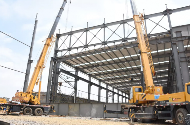 BIM与装配式|广西建工钢结构生产加工基地建设热火朝天