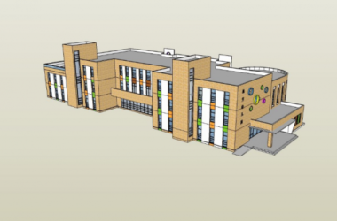 Sketchup学校模型|多层幼儿园学校，教育建筑，现代风格-BIM建筑网