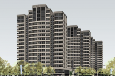 Sketchup住宅模型|高层住宅,底层商业,居住建筑,现代风格-BIM建筑网