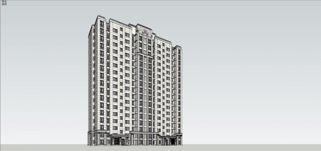 Sketchup住宅模型|高层住宅，现代风格，居住建筑，现代风格