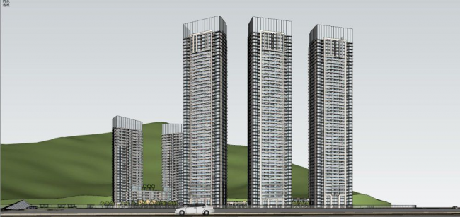 Sketchup综合体模型|超高层商业综合体，办公写字楼，现代风格