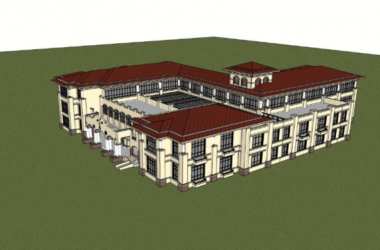 Sketchup学校模型|多层幼儿园学校，教育建筑，欧式古典风格-BIM建筑网
