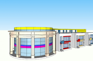 Sketchup学校模型|多层幼儿园学校，教育建筑，现代风格-BIM建筑网