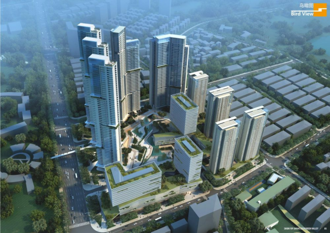 Sketchup住宅模型|超高层住宅小区，现代风格，居住建筑