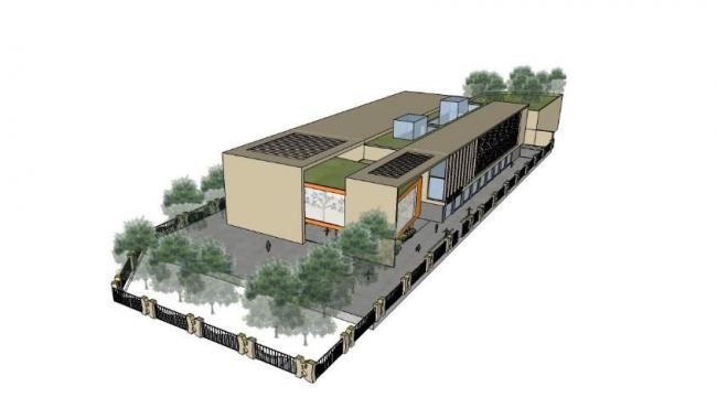 Sketchup学校模型|多层幼儿园学校，教育建筑，现代风格