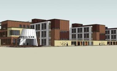 Sketchup学校模型|多层幼儿园学校，教育建筑，现代风格-BIM建筑网