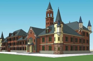 Sketchup学校模型|多层幼儿园学校，教育建筑，欧式古典风格-BIM建筑网