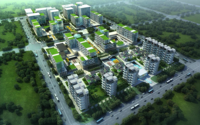 Sketchup住宅模型|上海虹桥万科，多层高层混合住宅小区，现代风格