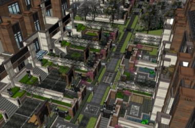 Sketchup住宅模型|多层洋房,庭院,复古风格,居住建筑,古典风格-BIM建筑网