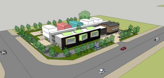 Sketchup学校模型|多层幼儿园学校，教育建筑，现代风格