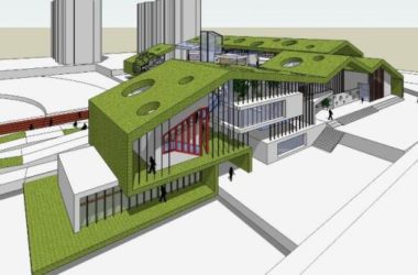 Sketchup学校模型|多层幼儿园学校，教育建筑，现代风格-BIM建筑网