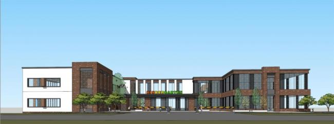 Sketchup学校模型|多层幼儿园学校，教育建筑，现代风格