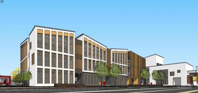 Sketchup学校模型|多层幼儿园学校，教育建筑，现代风格