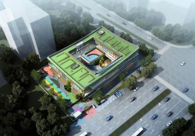 Sketchup学校模型|多层幼儿园学校，教育建筑，现代风格