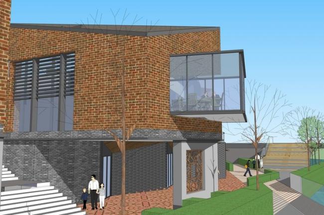 Sketchup商业模型|多层商业酒吧街，新中式风格