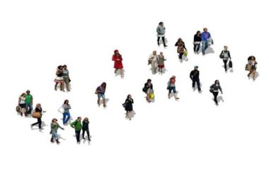 Sketchup素材模型|2D人物组合，素材组件-BIM建筑网