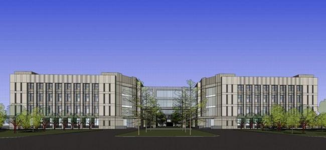 Sketchup学校模型|多层学校教学楼，现代风格，教育建筑