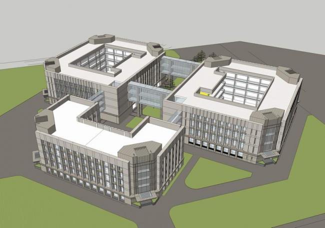 Sketchup学校模型|多层学校教学楼，现代风格，教育建筑