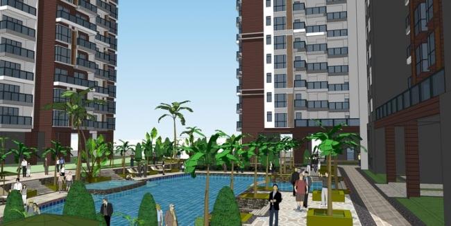 Sketchup住宅模型|高层商住楼，住宅小区，居住建筑，现代风格