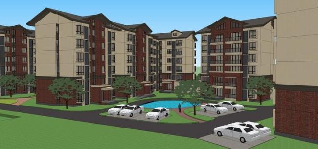 Sketchup住宅模型|多层住宅小区，景观设计，欧式风格，居住建筑