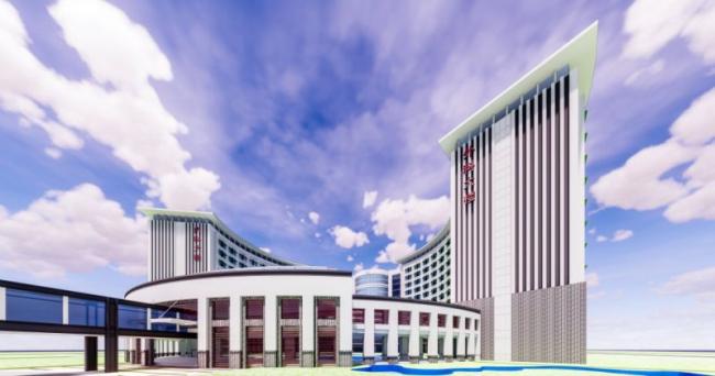 Sketchup医院模型|多层高层混合医院，现代风格，医疗建筑