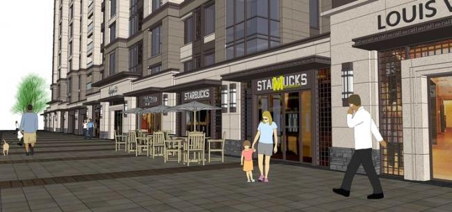 Sketchup住宅模型|高层住宅，底层商业，沿街商业，欧式风格