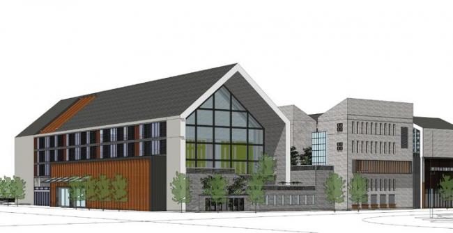 Sketchup办公模型|多层办公，中式风格