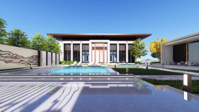 Sketchup商业模型|多层会所，商业建筑，中式风格