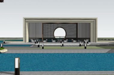 Sketchup商业模型|多层会所，商业建筑，中式风格-BIM建筑网